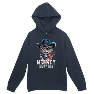 Usa Meowdy America Cat 4th Of July Funny Patriotic Urban Pullover Hoodie