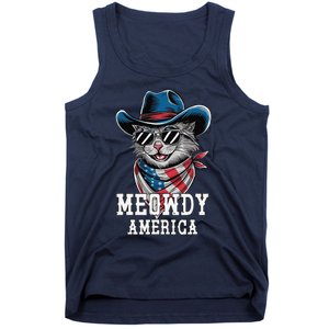 Usa Meowdy America Cat 4th Of July Funny Patriotic Tank Top