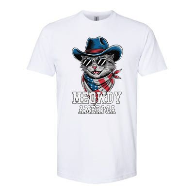 Usa Meowdy America Cat 4th Of July Funny Patriotic Softstyle CVC T-Shirt