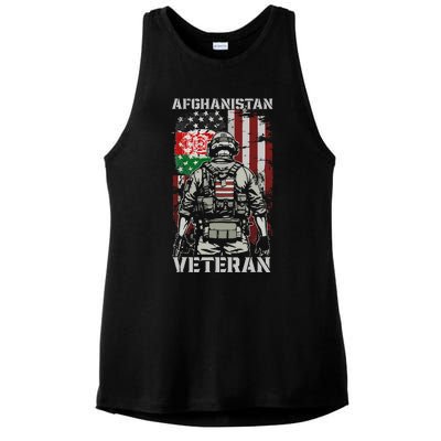 U.S. Military Afghanistan War Veteran Afghanistan Veteran Ladies PosiCharge Tri-Blend Wicking Tank