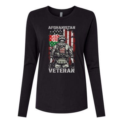 U.S. Military Afghanistan War Veteran Afghanistan Veteran Womens Cotton Relaxed Long Sleeve T-Shirt