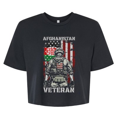 U.S. Military Afghanistan War Veteran Afghanistan Veteran Bella+Canvas Jersey Crop Tee