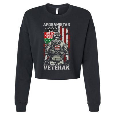 U.S. Military Afghanistan War Veteran Afghanistan Veteran Cropped Pullover Crew