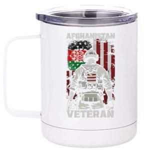 U.S. Military Afghanistan War Veteran Afghanistan Veteran 12 oz Stainless Steel Tumbler Cup