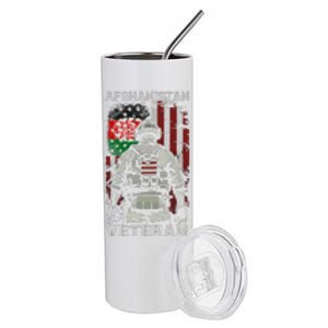 U.S. Military Afghanistan War Veteran Afghanistan Veteran Stainless Steel Tumbler