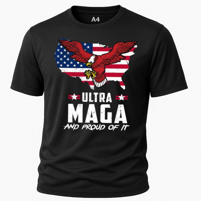 Ultra Maga And Proud Of It USA Eagle Cooling Performance Crew T-Shirt