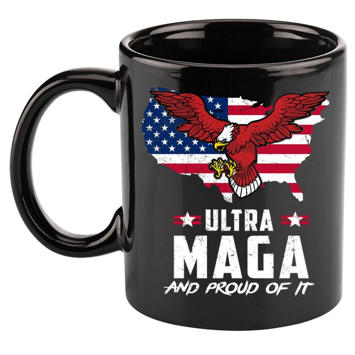 Ultra Maga And Proud Of It USA Eagle 11oz C Handle Ceramic Mug