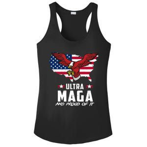 Ultra Maga And Proud Of It USA Eagle Ladies PosiCharge Competitor Racerback Tank