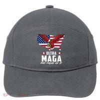 Ultra Maga And Proud Of It USA Eagle 7-Panel Snapback Hat