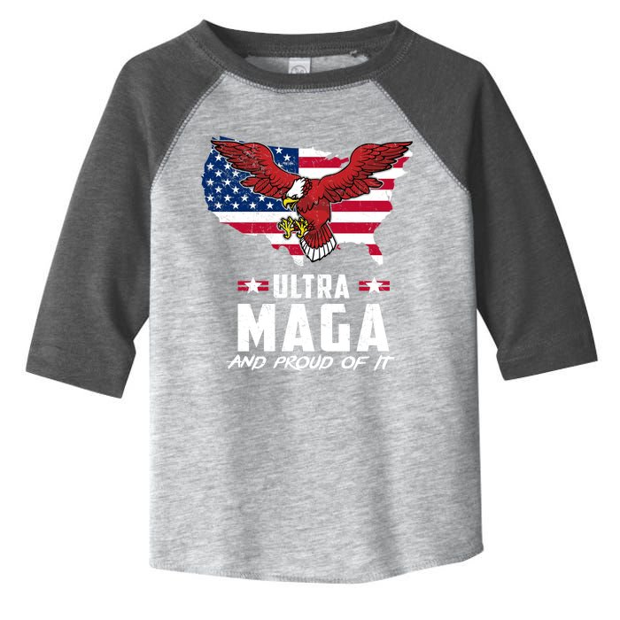 Ultra Maga And Proud Of It USA Eagle Toddler Fine Jersey T-Shirt