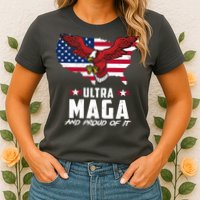 Ultra Maga And Proud Of It USA Eagle Womens T-Shirt
