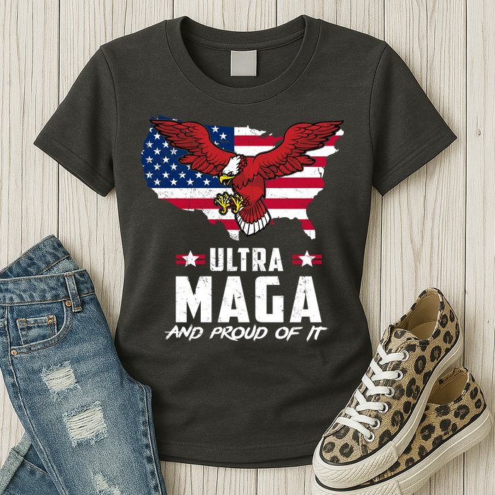 Ultra Maga And Proud Of It USA Eagle Womens T-Shirt