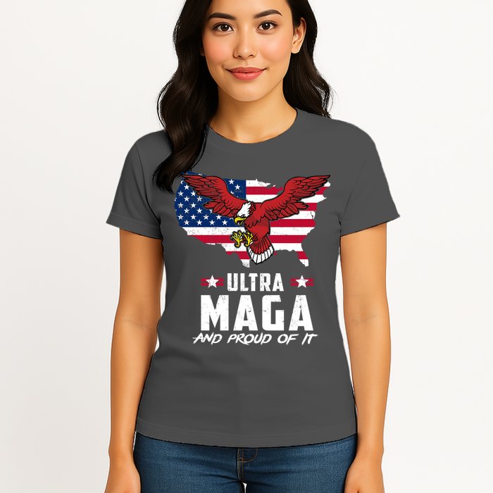 Ultra Maga And Proud Of It USA Eagle Womens T-Shirt