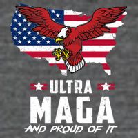 Ultra Maga And Proud Of It USA Eagle Womens T-Shirt