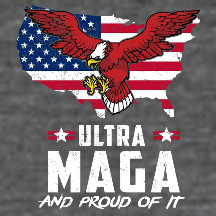 Ultra Maga And Proud Of It USA Eagle Womens T-Shirt