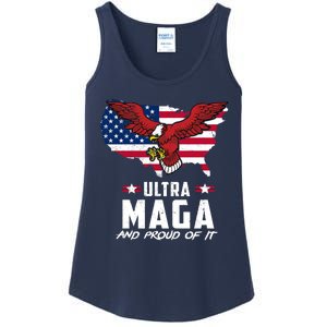 Ultra Maga And Proud Of It USA Eagle Ladies Essential Tank