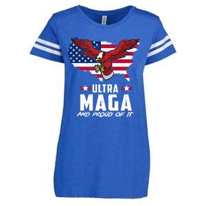 Ultra Maga And Proud Of It USA Eagle Enza Ladies Jersey Football T-Shirt