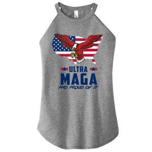 Ultra Maga And Proud Of It USA Eagle Women's Perfect Tri Rocker Tank