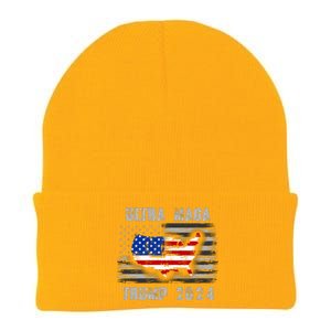 Ultra MAGA Betsy USA Flag Trump 2024 Anti Biden Knit Cap Winter Beanie