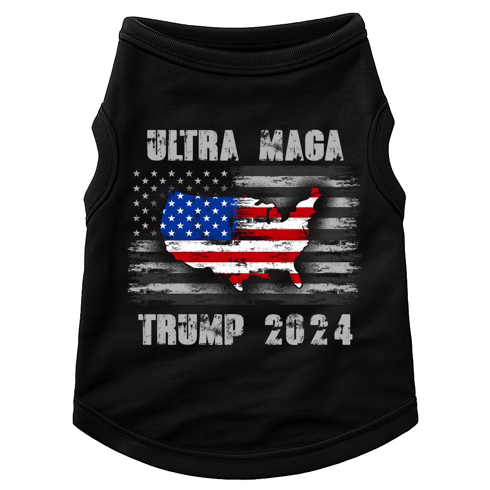 Ultra MAGA Betsy USA Flag Trump 2024 Anti Biden Doggie Tank