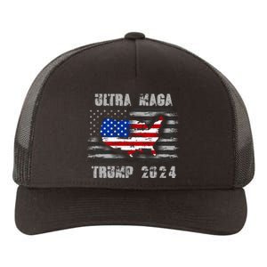 Ultra MAGA Betsy USA Flag Trump 2024 Anti Biden Yupoong Adult 5-Panel Trucker Hat