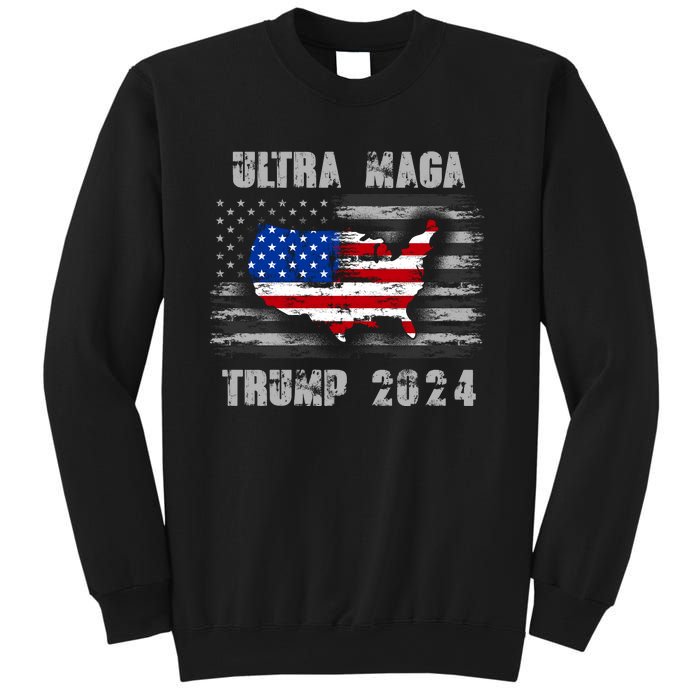 Ultra MAGA Betsy USA Flag Trump 2024 Anti Biden Sweatshirt