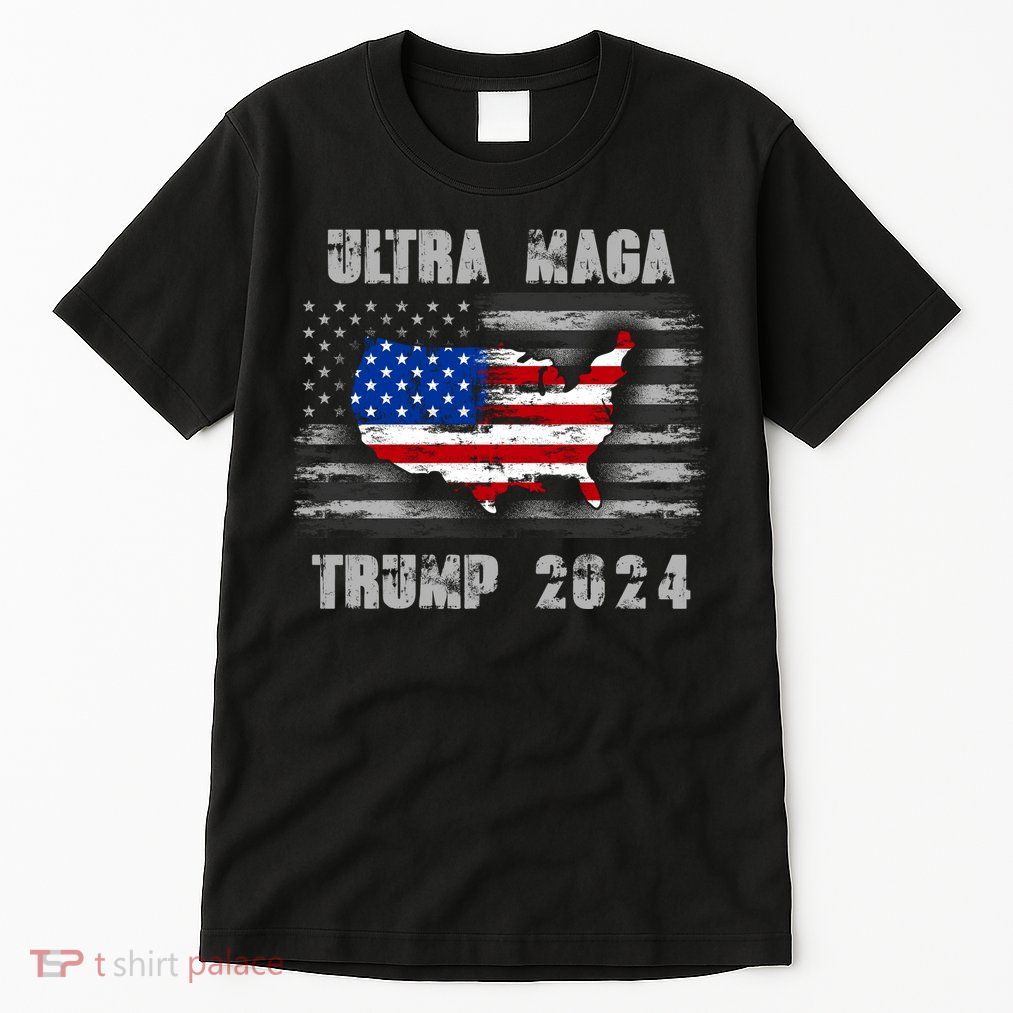 Ultra MAGA Betsy USA Flag Trump 2024 Anti Biden Tall T-Shirt