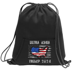 Ultra MAGA Betsy USA Flag Trump 2024 Anti Biden Sweatshirt Cinch Pack Bag