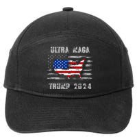 Ultra MAGA Betsy USA Flag Trump 2024 Anti Biden 7-Panel Snapback Hat