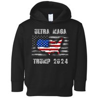 Ultra MAGA Betsy USA Flag Trump 2024 Anti Biden Toddler Hoodie