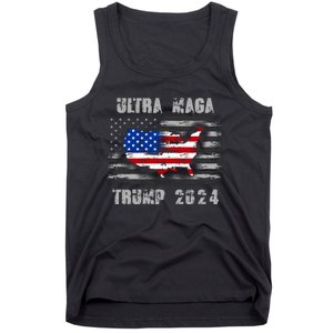 Ultra MAGA Betsy USA Flag Trump 2024 Anti Biden Tank Top