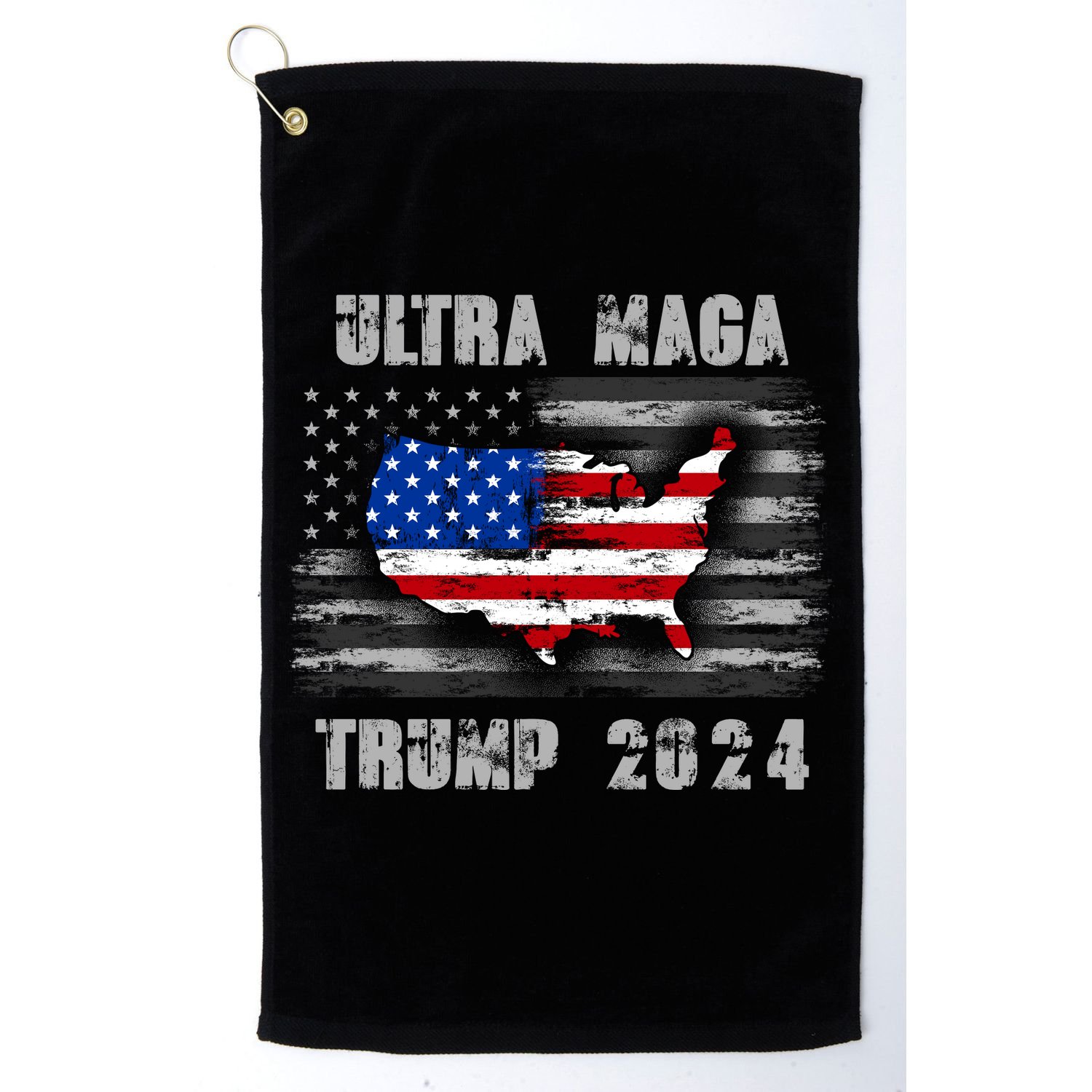 Ultra MAGA Betsy USA Flag Trump 2024 Anti Biden Golf Towel