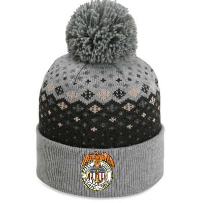 USA Marine Badge Doodle The Baniff Cuffed Pom Beanie