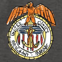 USA Marine Badge Doodle Vector Backpack