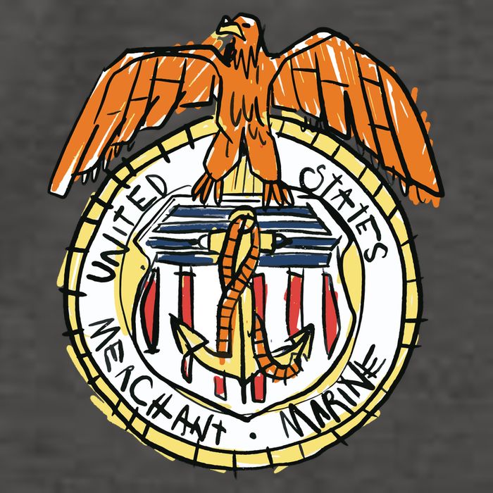 USA Marine Badge Doodle Vector Backpack