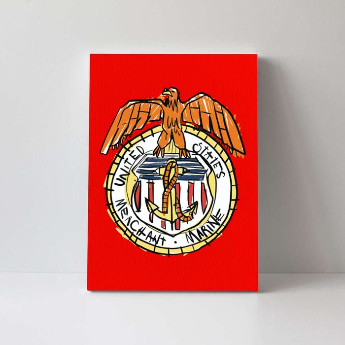 USA Marine Badge Doodle Canvas