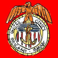 USA Marine Badge Doodle Kids Hoodie