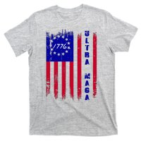 Ultra MAGA Betsy Ross USA Flag Trump 2024 Anti Biden T-Shirt