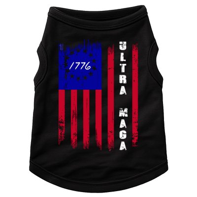 Ultra MAGA Betsy Ross USA Flag Trump 2024 Anti Biden Doggie Tank