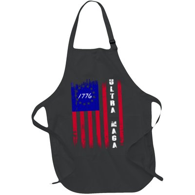 Ultra MAGA Betsy Ross USA Flag Trump 2024 Anti Biden Apron