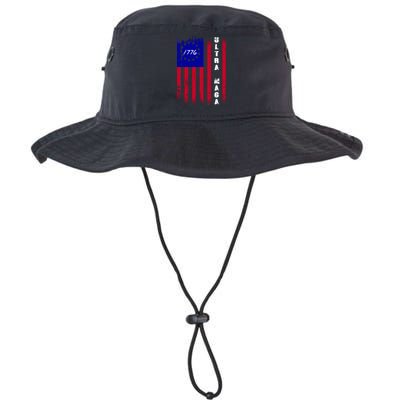 Ultra MAGA Betsy Ross USA Flag Trump 2024 Anti Biden Bucket Hat