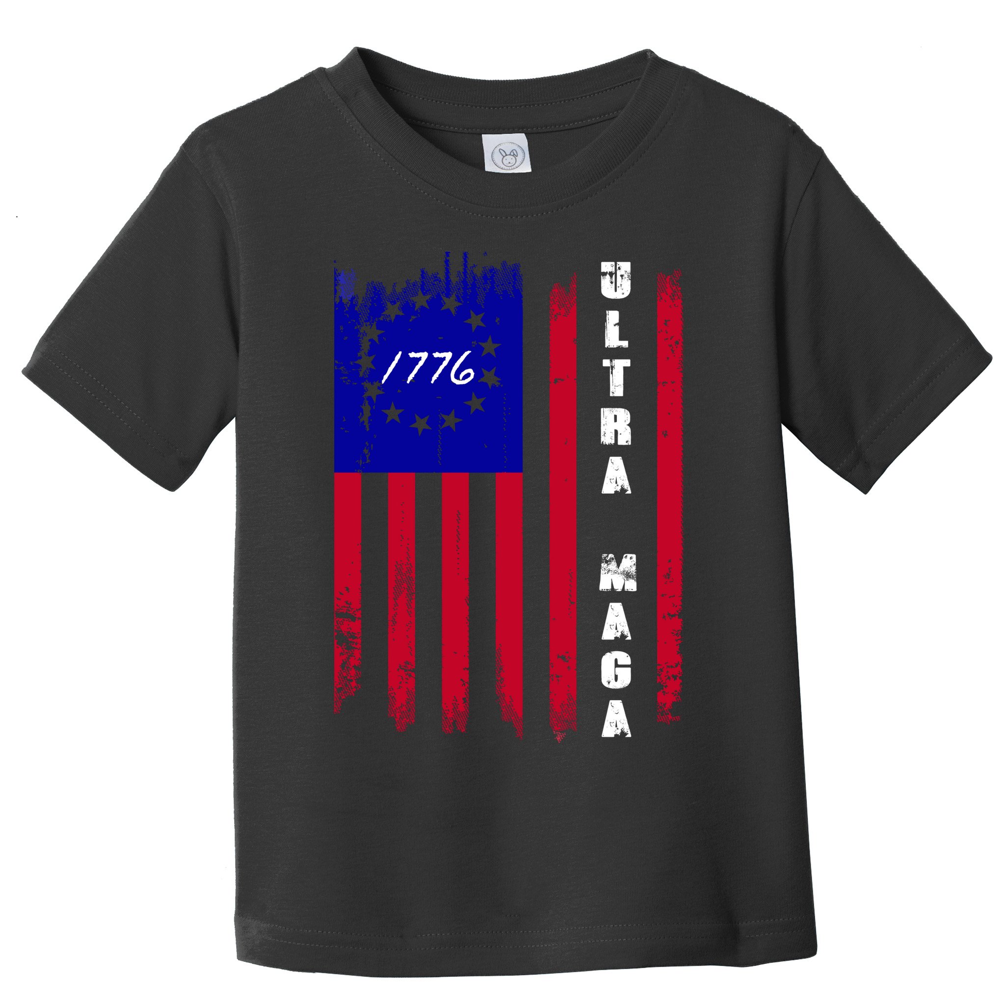 Ultra MAGA Betsy Ross USA Flag Trump 2024 Anti Biden Toddler T-Shirt