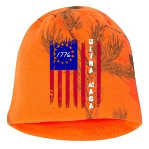 Ultra MAGA Betsy Ross USA Flag Trump 2024 Anti Biden Kati - Camo Knit Beanie