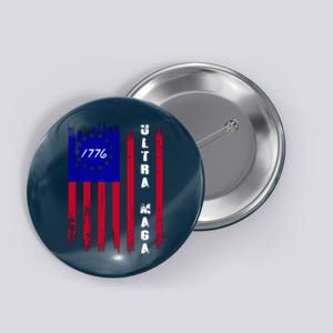 Ultra MAGA Betsy Ross USA Flag Trump 2024 Anti Biden Button