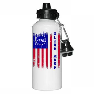 Ultra MAGA Betsy Ross USA Flag Trump 2024 Anti Biden Aluminum Water Bottle 