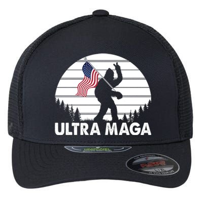 Ultra Maga Big Foot Sasquatch Flexfit Unipanel Trucker Cap