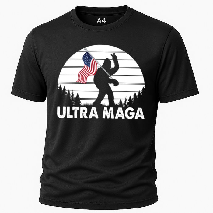 Ultra Maga Big Foot Sasquatch Cooling Performance Crew T-Shirt