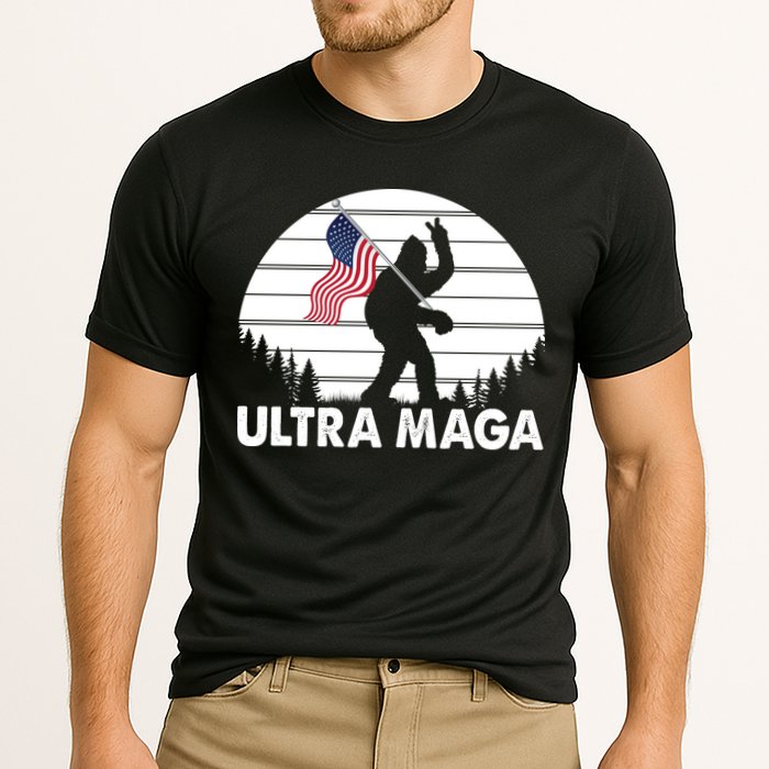 Ultra Maga Big Foot Sasquatch Cooling Performance Crew T-Shirt