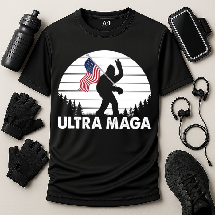 Ultra Maga Big Foot Sasquatch Cooling Performance Crew T-Shirt