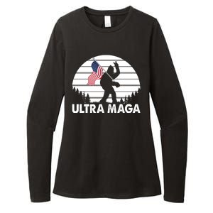 Ultra Maga Big Foot Sasquatch Womens CVC Long Sleeve Shirt